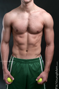 Fit Young Men: Model Harry Edwards - Tennis Player - Toned 