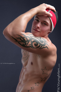 Fit Young Men Model Scott Walker Naked Boxer