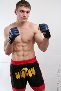 Fit Young Men Model Mario Tupin Naked Cage Fighter