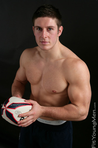 Fit Young Men Model Zak Kennedy Naked Rugby Player