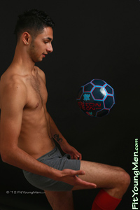 Fit Young Men Model Ronaldo Cerrio Naked Footballer