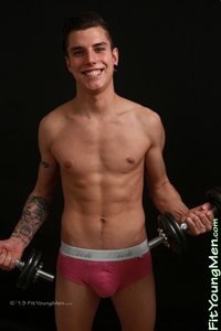 Fit Young Men Model Jamie Andrews Naked Footballer