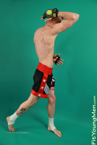 Fit Young Men Model Jonas Webber Naked Mixed Martial Arts