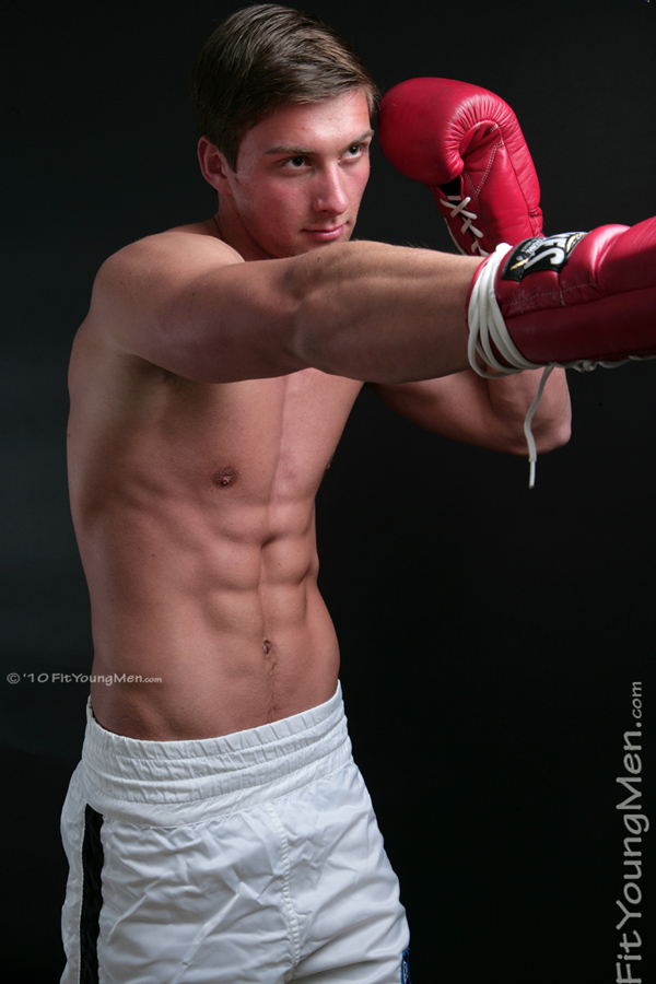 Fit Young Men Model Lewis Russell Naked Boxer