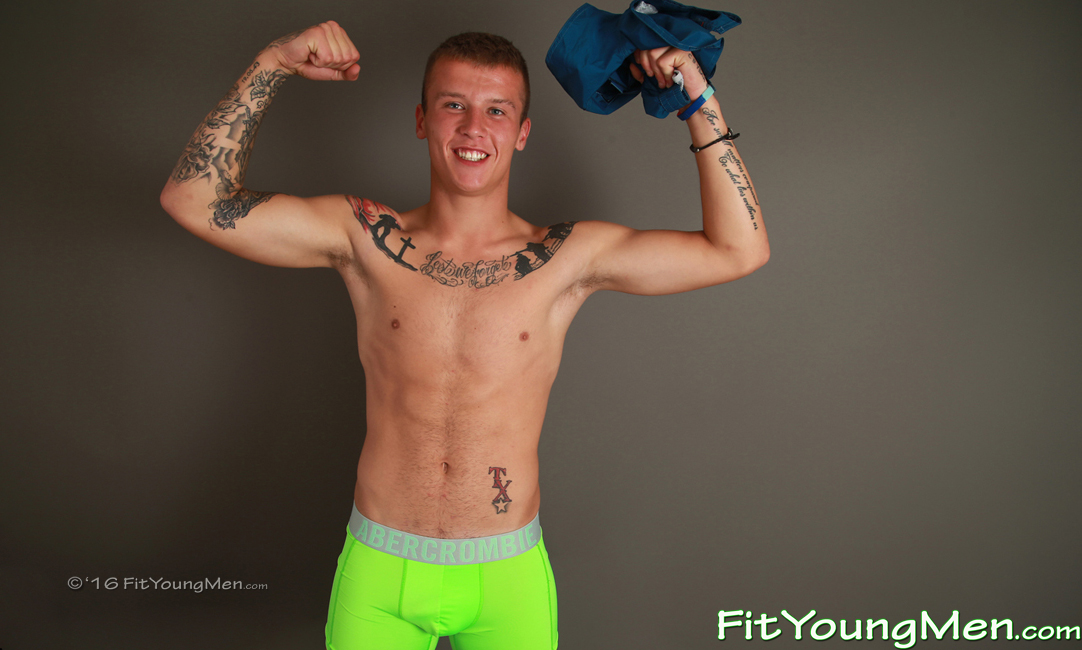 Fit Young Men: Model Zack Russell - Gym - Confident & Flirty - Tall, Toned & Hairy Young Zack Pumps his Muscles!