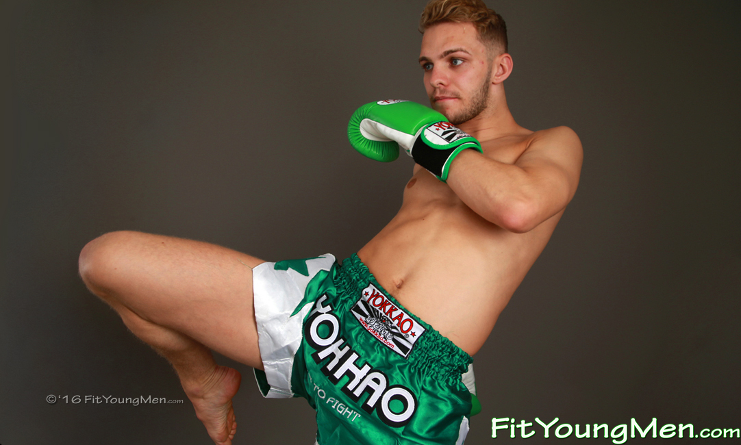 Fit Young Men: Model Ronan Scott - Muay Thai - Toned Young Martial Arts Expert Ronan Shows us his Muscles!