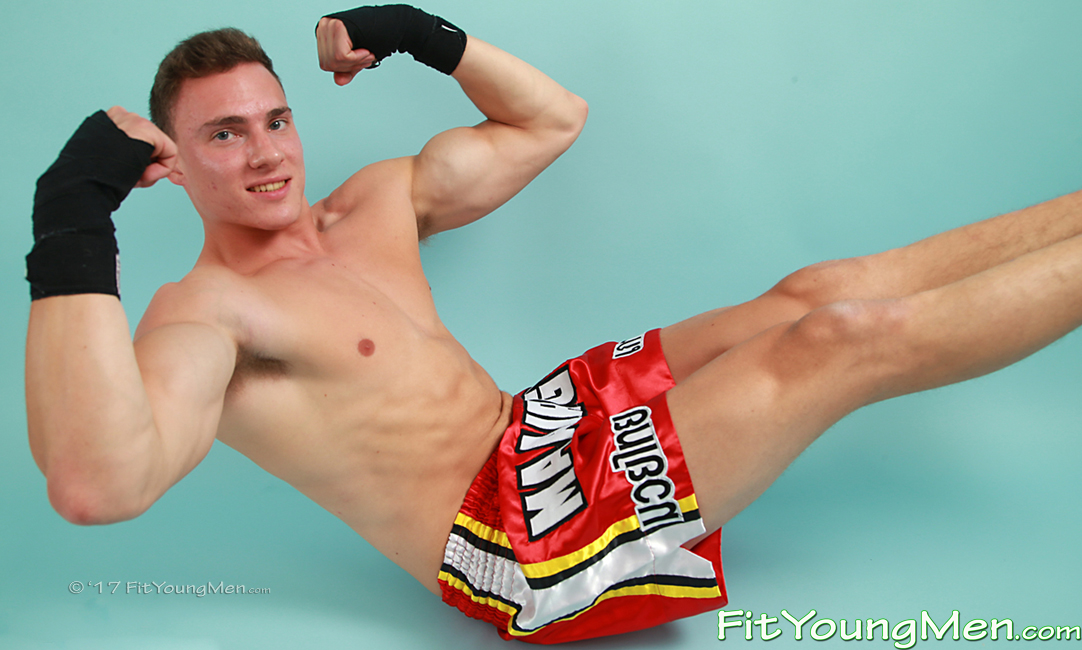 Fit Young Men Model Jason Wells Naked Muay Thai