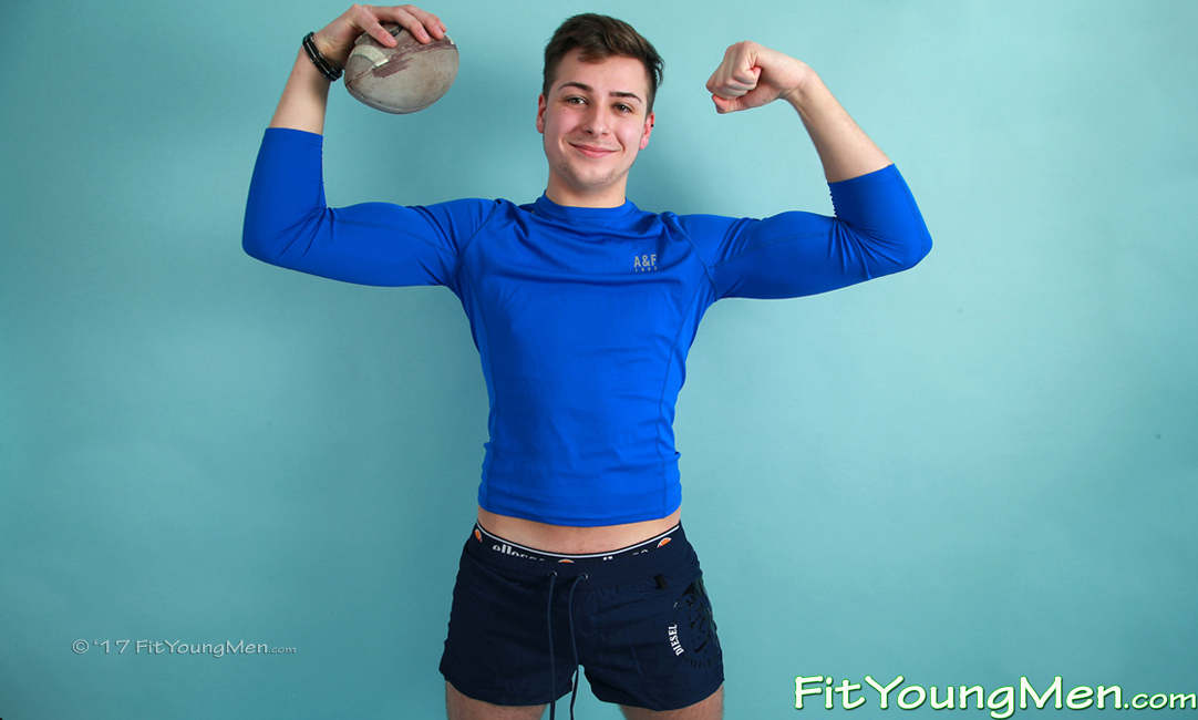 Fit Young Men: Model Jack Harper - Gym - Tall and Toned Youngster Jack Pumps his Muscles