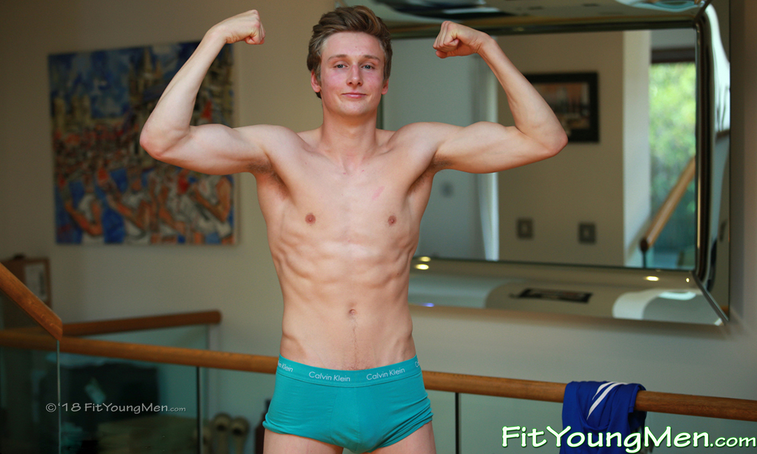 Fit Young Men Model Liam Cullen Naked Footballer