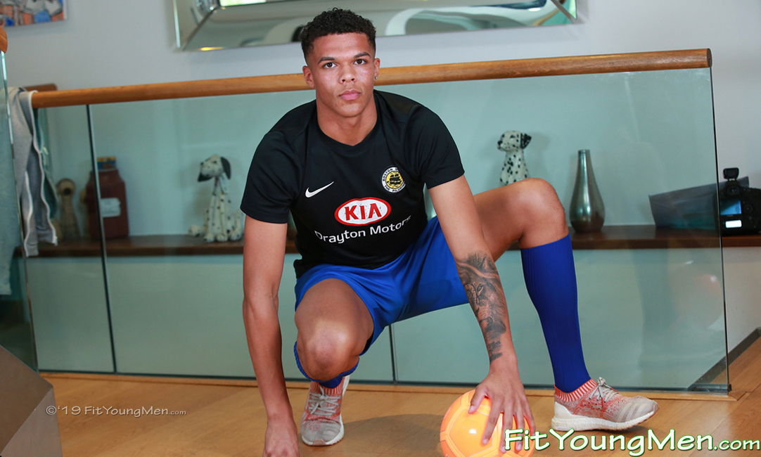 Fit Young Men: Model Jamal Lewis - Footballer - Young Footballer Jamal Shows off his Lean and Toned Physique