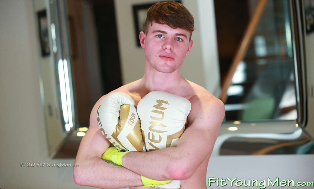 Fit Young Men Model Sam Ferguson Naked Boxer