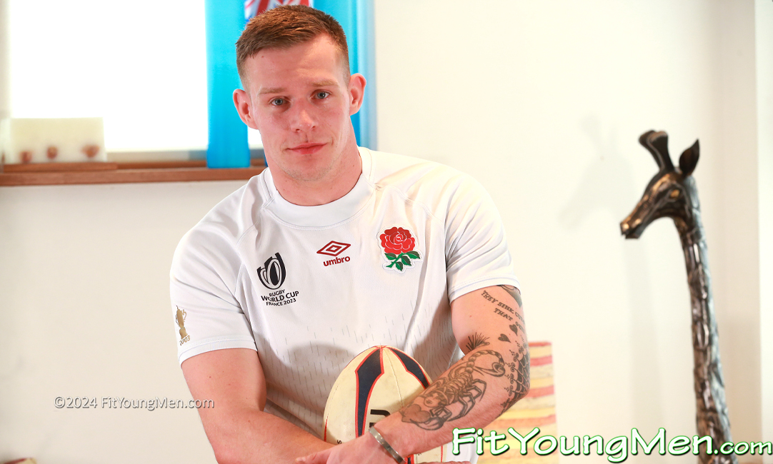 Fit Young Men: Model Ronan Barclay - Rugby - Young Hunky Rugby Player Shows off his Big Muscles