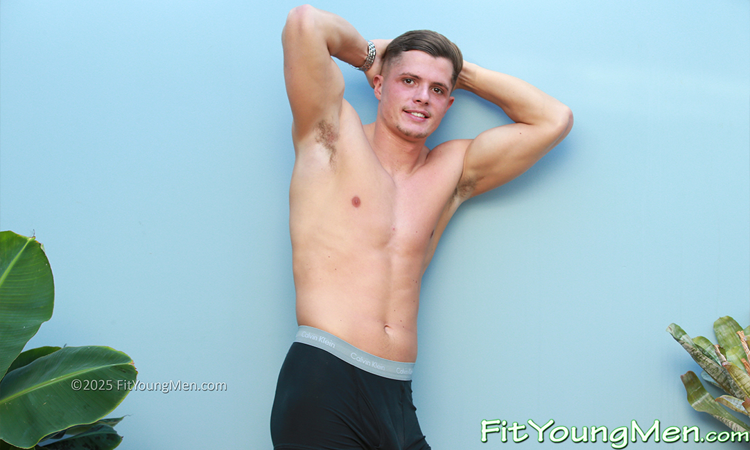 Fit Young Men Model Logan Brown Naked Footballer