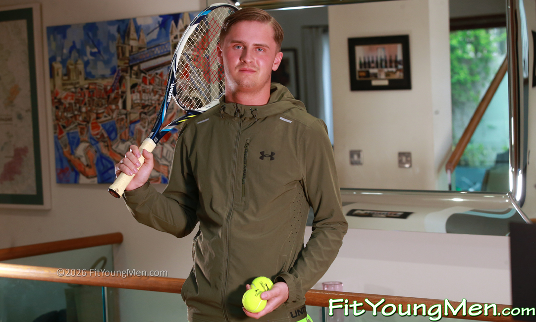 Fit Young Men Model Robert Wren Naked Tennis Player