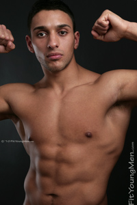 Fit Young Men Model Ash Morris Naked Kick Boxer