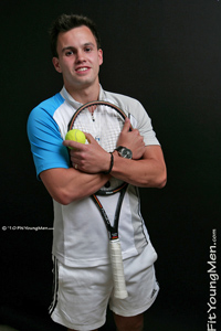Fit Young Men Model Phil Jones Naked Tennis Player