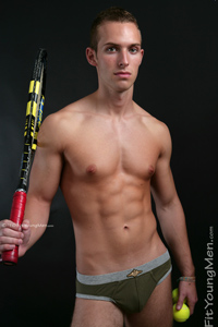 Fit Young Men Model Henry Reed Naked Tennis Player