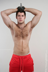 Fit Young Men Model AJ Naked Body Builder