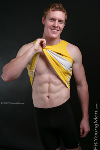 Fit Young Men Model Jason Anderson Naked Triple Jumper