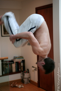 Fit Young Men Model Jamie Adams Naked Parkour