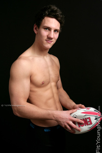Fit Young Men Model Jamie Smith Naked Rugby Player