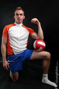 Fit Young Men Model Conrad Graham Naked Volleyballer