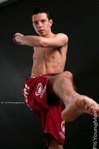 Fit Young Men Model Reece Yates Naked Mixed Martial Arts