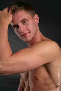 Fit Young Men Model Jamie King Naked Kick Boxer