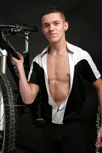 Fit Young Men Model Stewart Hammond Naked Mountain Biker