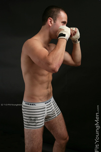 Fit Young Men Model Luke Wilsom Naked Boxer