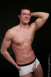 Fit Young Men Model Aleks Putin Naked Swimmer