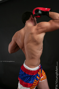 Fit Young Men Model Doug Mitchell Naked Thai Boxer