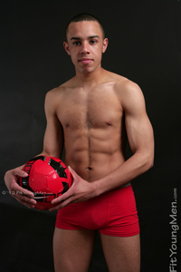 Fit Young Men Model Spencer Robinson Naked Footballer