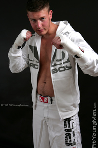 Fit Young Men Model Rich Sanderson Naked Mixed Martial Arts