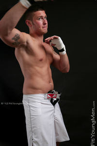 Fit Young Men Model Rich Sanderson Naked Mixed Martial Arts