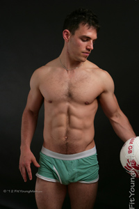 Fit Young Men Model Tyler Shay Naked Footballer