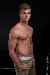 Fit Young Men Model Harry James Naked Kick Boxer