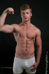 Fit Young Men Model Harry James Naked Kick Boxer