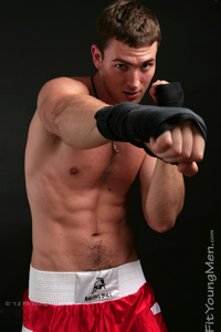 Fit Young Men Model Leo Benson Naked Boxer
