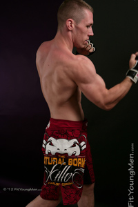 Fit Young Men Model Luke Trimble Naked Mixed Martial Arts