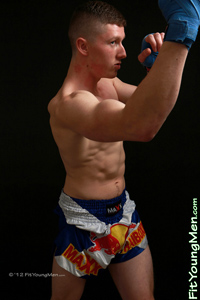 Fit Young Men Model Ed Douglas Naked Muay Thai