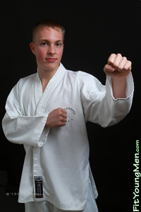 Fit Young Men Model James Compton Naked Taekwondo