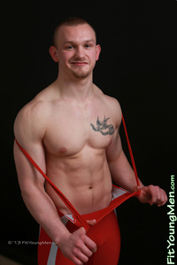 Fit Young Men Model Joe Waters Naked Wrestler