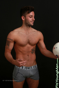 Fit Young Men Model Matt Clarke Naked Footballer