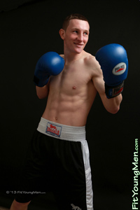 Fit Young Men Model Mark Woods Naked Boxer