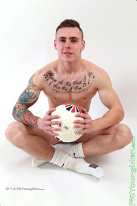 Fit Young Men Model Patrick West Naked Footballer