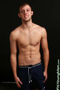 Fit Young Men Model Jorge Felipe Naked Swimmer