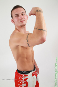 Fit Young Men Model Tomas Kowal Naked Mixed Martial Arts