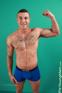 Fit Young Men Model Ben Turner Naked Boxer