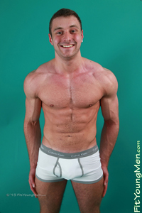 Fit Young Men Model Matt Macey Naked Power Lifter